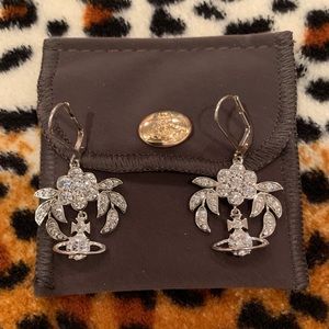 Vivienne Westwood Flower Crystal Earrings